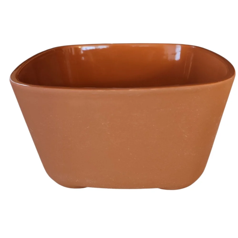 Michael Graves Design Square Serving Bowl‎ Stoneware Terra Cotta Glazed Inside